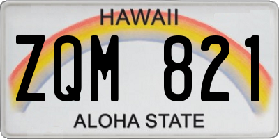 HI license plate ZQM821