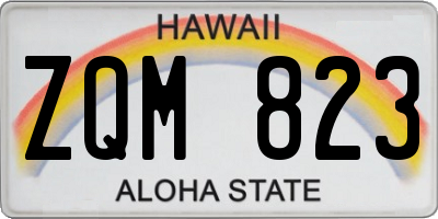 HI license plate ZQM823