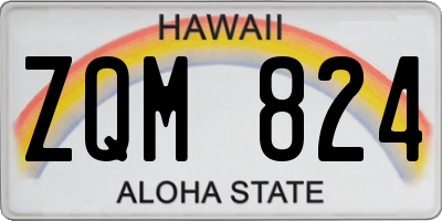 HI license plate ZQM824