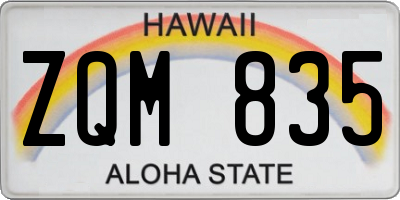 HI license plate ZQM835
