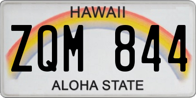 HI license plate ZQM844