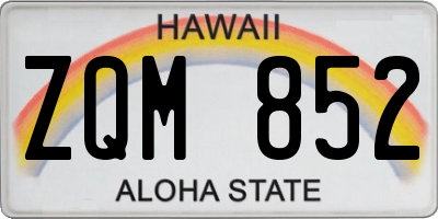HI license plate ZQM852