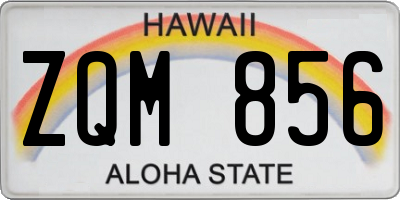 HI license plate ZQM856