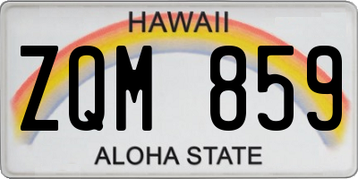 HI license plate ZQM859