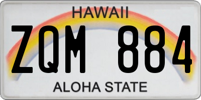 HI license plate ZQM884