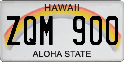 HI license plate ZQM900