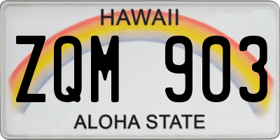 HI license plate ZQM903