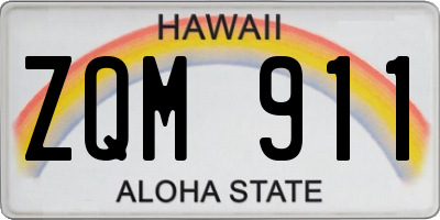 HI license plate ZQM911