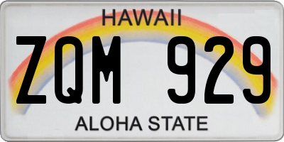 HI license plate ZQM929
