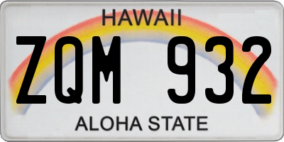 HI license plate ZQM932