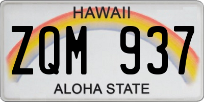HI license plate ZQM937
