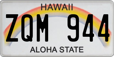 HI license plate ZQM944