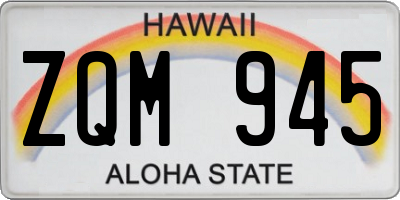 HI license plate ZQM945