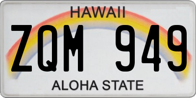 HI license plate ZQM949