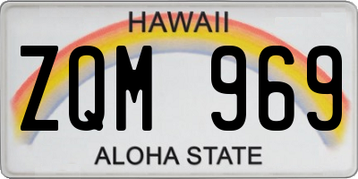 HI license plate ZQM969
