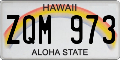 HI license plate ZQM973