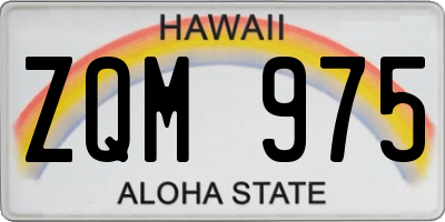 HI license plate ZQM975