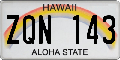 HI license plate ZQN143