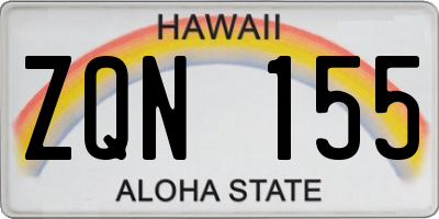 HI license plate ZQN155