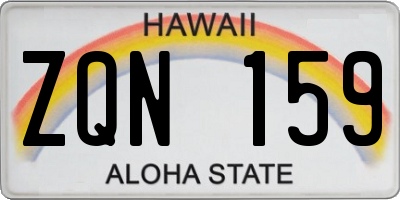 HI license plate ZQN159