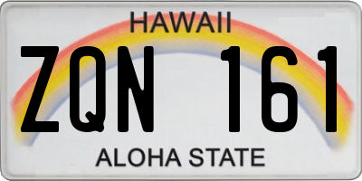 HI license plate ZQN161