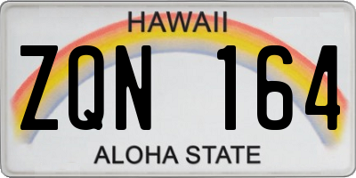 HI license plate ZQN164