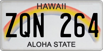 HI license plate ZQN264