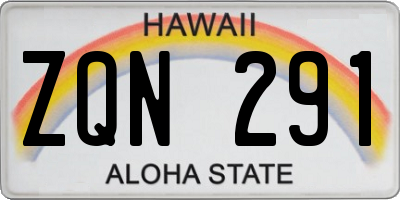 HI license plate ZQN291