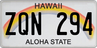 HI license plate ZQN294
