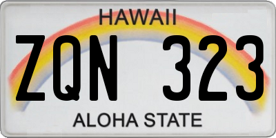 HI license plate ZQN323