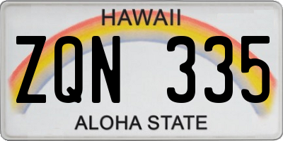 HI license plate ZQN335