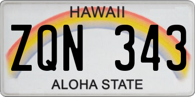 HI license plate ZQN343