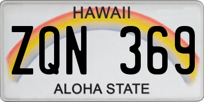 HI license plate ZQN369