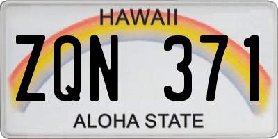 HI license plate ZQN371