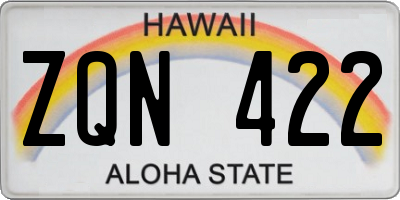 HI license plate ZQN422