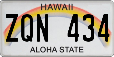 HI license plate ZQN434