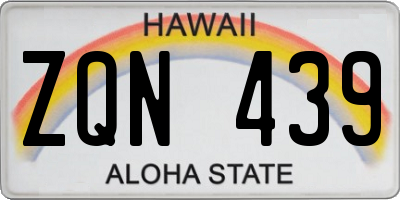 HI license plate ZQN439