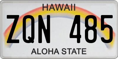 HI license plate ZQN485