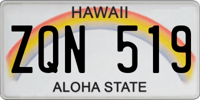 HI license plate ZQN519