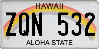 HI license plate ZQN532