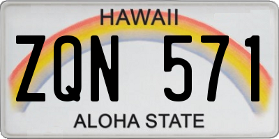 HI license plate ZQN571