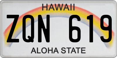 HI license plate ZQN619