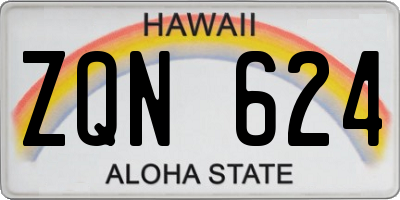 HI license plate ZQN624