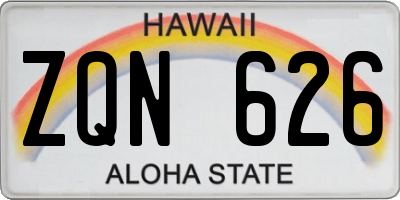 HI license plate ZQN626