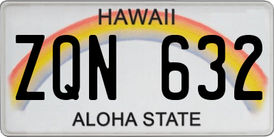 HI license plate ZQN632