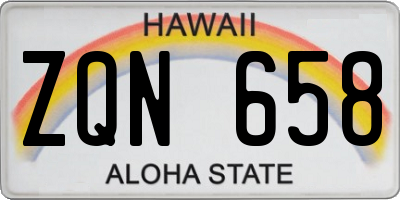 HI license plate ZQN658