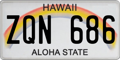 HI license plate ZQN686