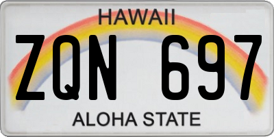 HI license plate ZQN697