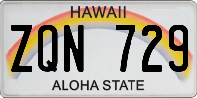 HI license plate ZQN729