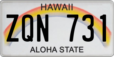 HI license plate ZQN731
